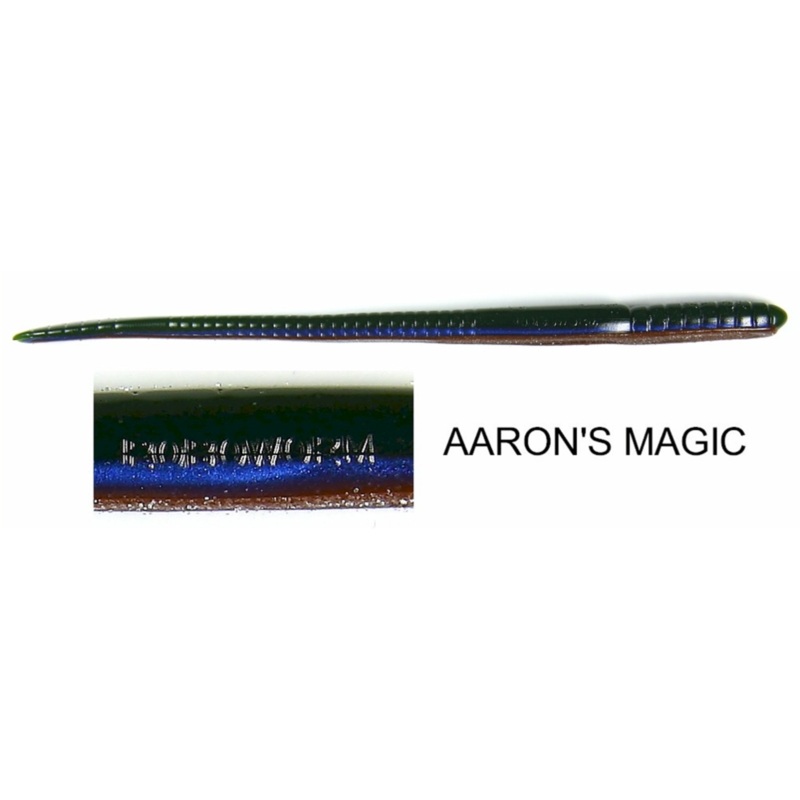 7 Inch Straight Tail Worm|Bold Bluegill|Green Pumpkin Neon|Green Pumpkin Purple|Margarita Mutilator|Martens Madness|Midnight|MM III|Morning Dawn w/ Red Flake|Orange Crusher|Oxblood Light w/ Red Flake|People’s Worm|Pumpkin Punisher|Red Craw|Red Crawler|Des