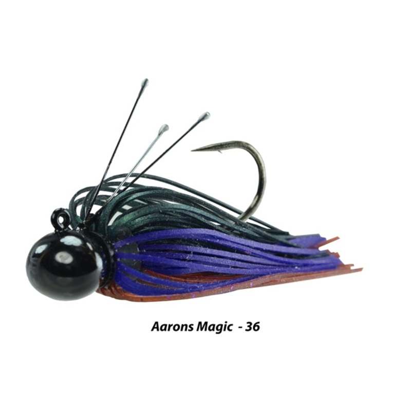 Tungsten Football Jigs|Aaron’s Magic|Black|Black Blue|Bluegill|Dark Red Craw|Green Pumpkin Amber Red|Green Pumpkin Blue Glimmer|Green Pumpkin Orange Tiger|Green Pumpkin Tiger|Green Pumpkin Tiger Chartreuse|Green Pumpkin Tiger Purple|Molting Craw|PB&J|Purp