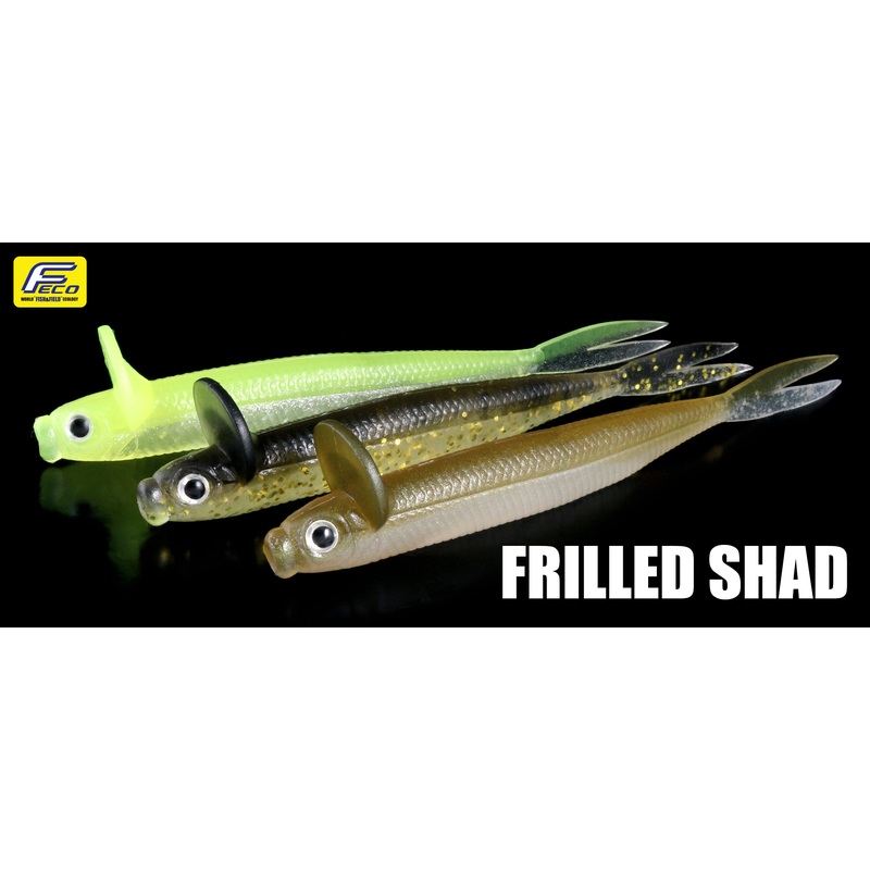 Frilled Shad|Golden Shiner|Silver Shiner|Wakasagi|Chartreuse Clear|Champagne Pepper Neon Pearl|Blue Glimmer|Ayu|Clear|Salt Clear|Watermelon Pro Blue|Clear Watermelon|Purple Neon|Reservoir Shad|Clear Pink Silver|Frilled Shad