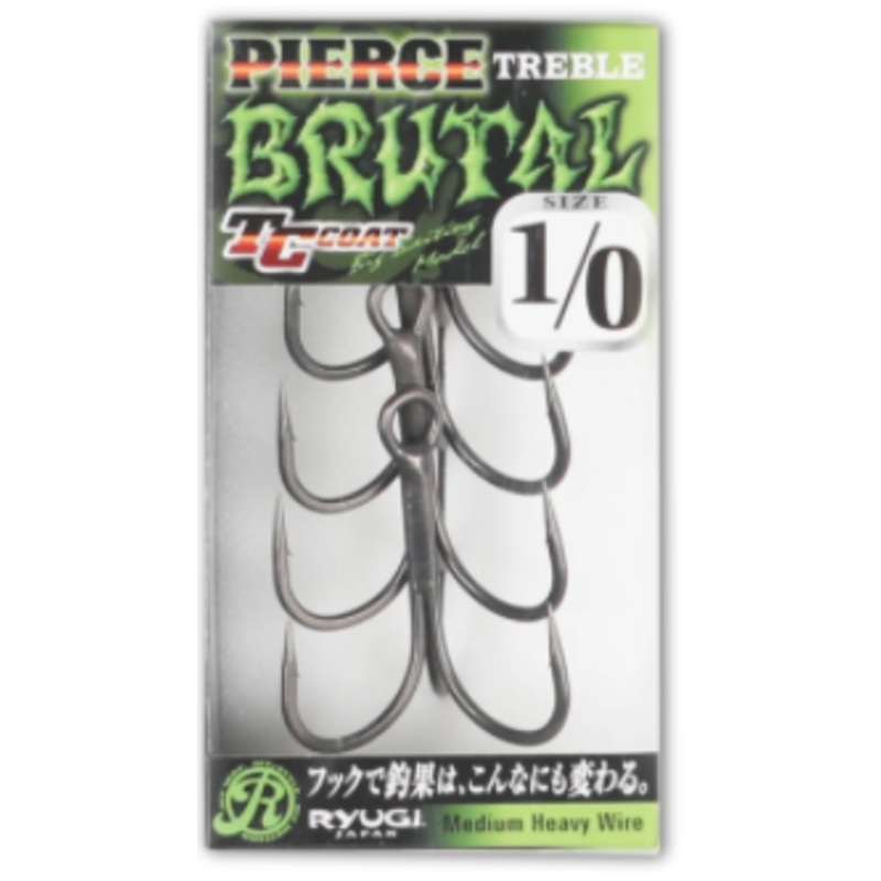 Pierce Treble Brutal|Size 1/0|Size 2/0|Size 0|Size 1|Size 2|Size 3|Black