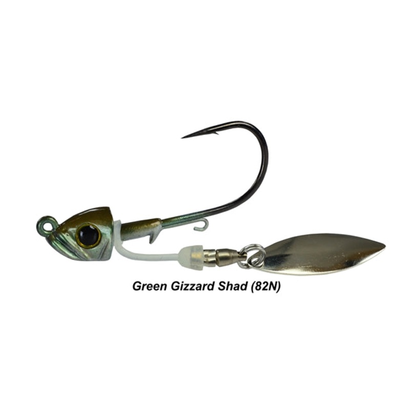 Single Barrel Underspin|Green Gizzard Shad|Shad|1/8 oz|3/16 oz|1/4 oz|3/8 oz|1/2 oz|3/4 oz|1 oz