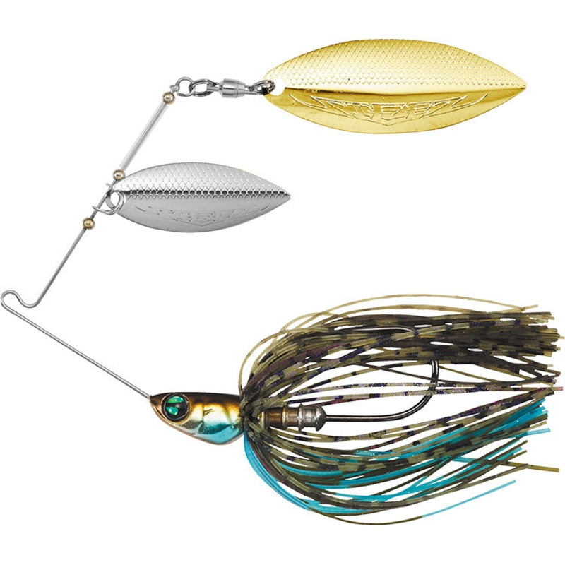 Steez Spinnerbait|Black|Bluegill|Crystal White|Chartreuse Gold Ayu|Silver White|Spark Red|Wakasagi|White Chartreuse|Smoke Shad|Kurokin|Lime Chartreuse|1/2 oz DW|1/2 oz TW