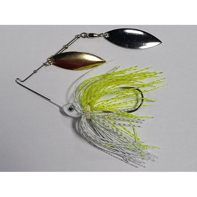 Kalleeboo Spinnerbait|Chartreuse White w/ Gold Nickel Blades|Chartreuse White w/ Painted Blades|Black w/ Gold Blades|Chartreuse w/ Chartreuse Blades|Chartreuse w/ Gold Blades|White w/ Gold Nickel Blades|White w/ Nickel Blades|White w/ White Blades|Black R