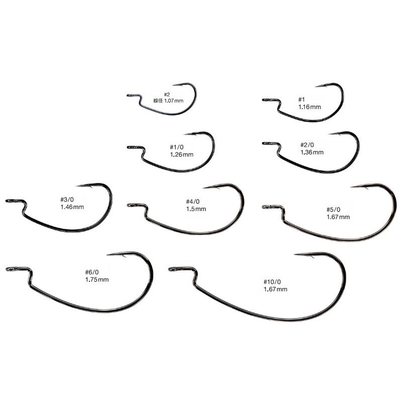 Offset Master Monster Class|Size 1|Size 1/0|Size 2/0|Size 3/0|Black