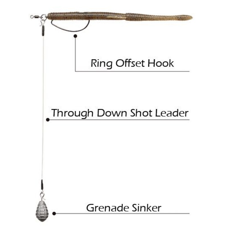 Through Down Shot Leader|6 cm|20 cm|30 cm|Clear