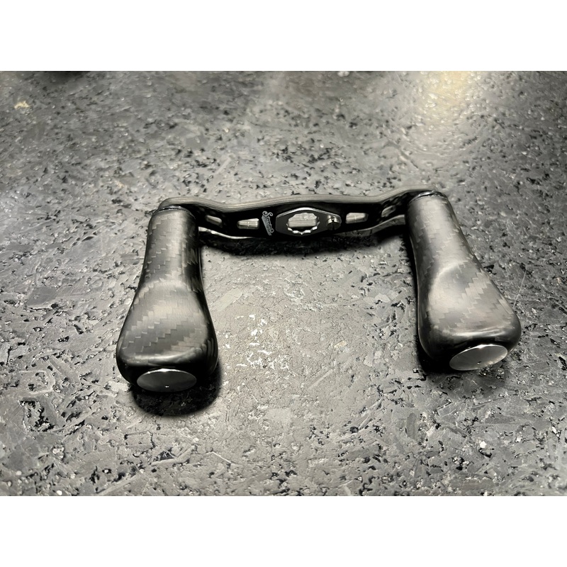 CQC Carbon Fiber Reel Handles|Black/Red|Black/Gunmetal|Black/Black|Black/Silver|86mm