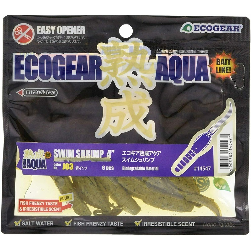 Jukusei Aqua Swimmer Shrimp|J01 – “Sand Craw”|J02 – “Red Craw”|J03 – “Green Pumpkin”|J04 – “Moebi”|J05 – “White Goby”|J08 – “Fire Craw”|4 inch