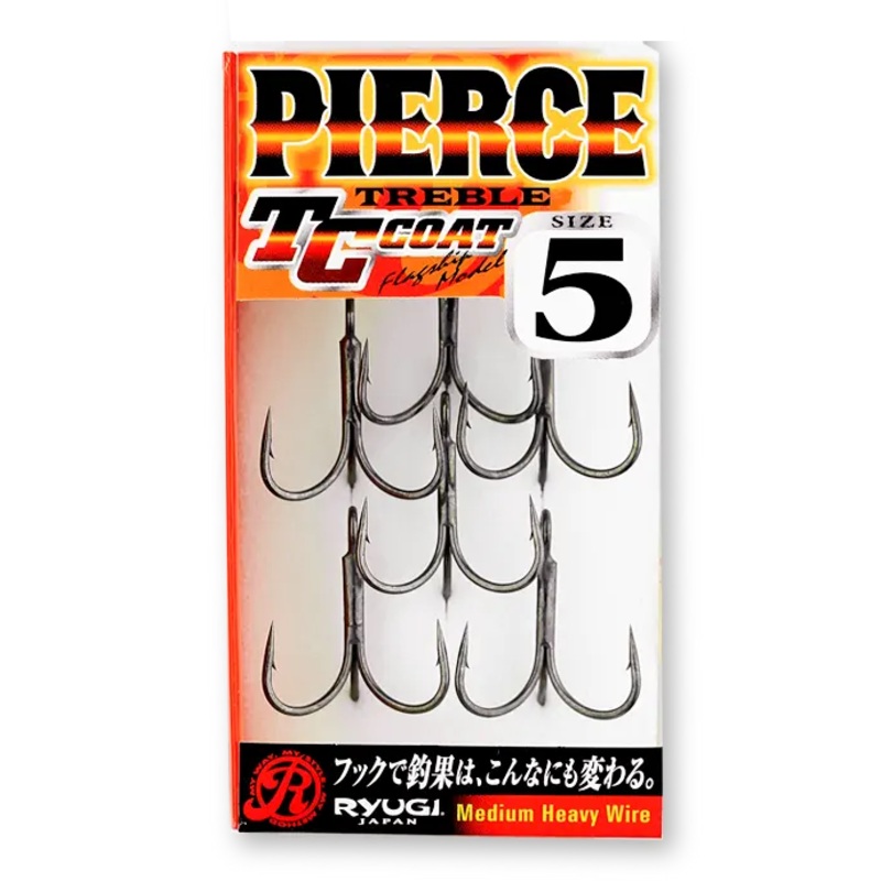 Pierce Treble Hooks|Size 1|Size 2|Size 3|Size 4|Size 5|Size 6|Size 7|Size 8|Size 10|Nickel