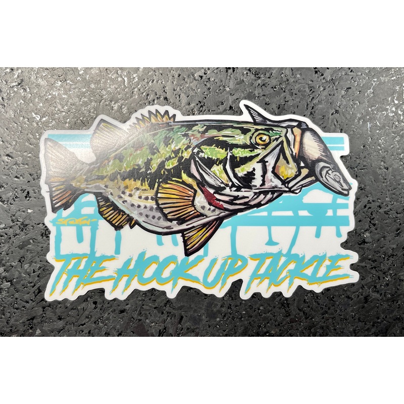 Largemouth T-Bone Logo Sticker