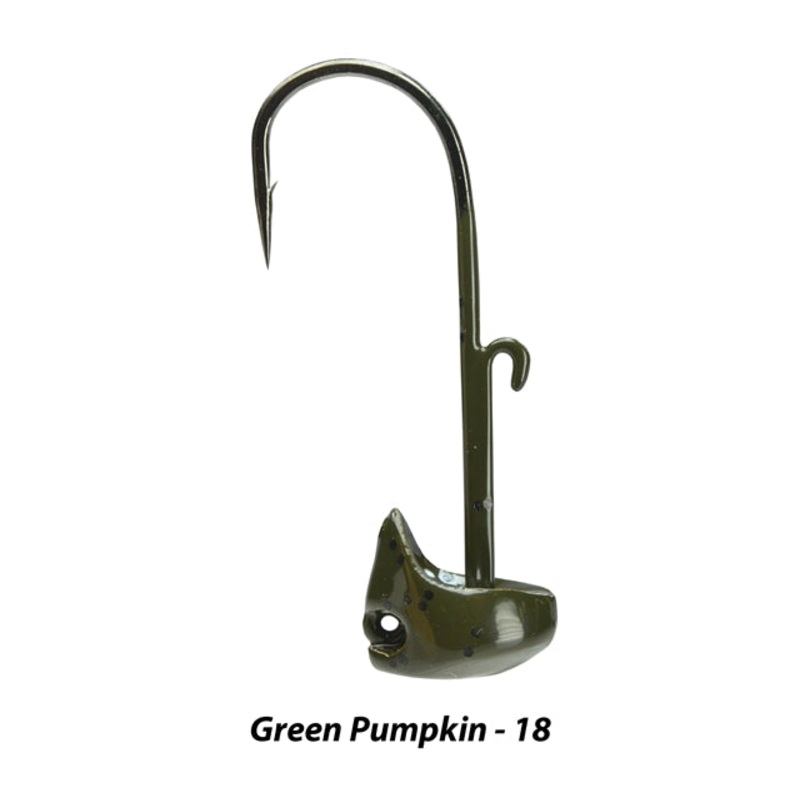 Rhino Ned Heads|Black|Green Pumpkin|1/16 oz|1/8 oz|3/16 oz