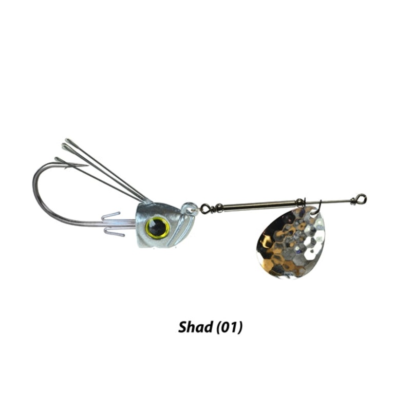 Weedless Smartmouth Inline|Plain nickel blade|Shad nickel blade|Tennessee Shad gold blade|1/8 oz 2/0|1/8 oz 3/0|1/4 oz 2/0|1/4 oz 3/0|3/8 oz 3/0|3/8 oz 4/0|1/2 oz 3/0|1/2 oz 4/0