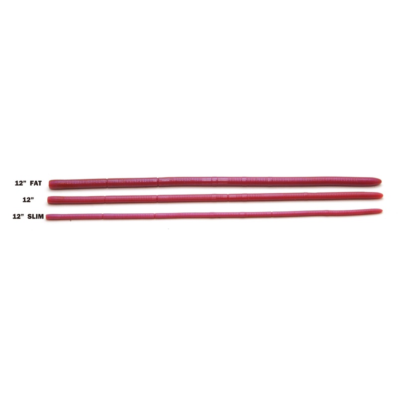 Adustraight Worm Slim|Green Pumpkin Seed|Cream Crawler|Doba Mimizu|Smoke Shrimp|Scuppernog|Yamamimizu|Neon Crawler|12 inch|12 inch Floating