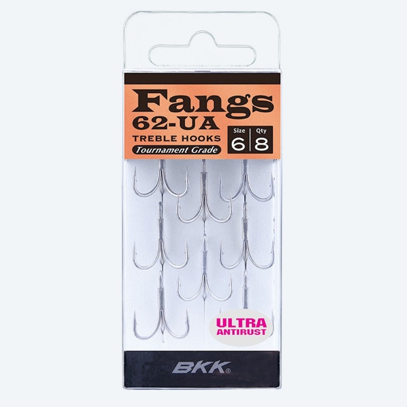 Fangs 62 UA Treble|Size 12|Size 10|Size 8|Size 6|Size 5|Size 4|Size 3|Size 2|Size 1|Size 1/0|Size 2/0|Size 3/0|Chrome