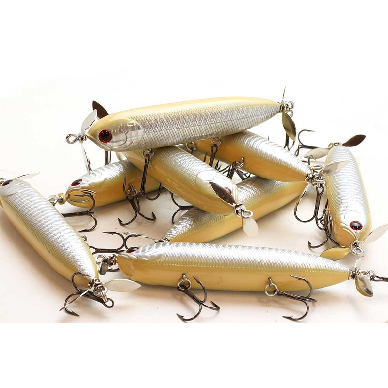 Sammy 108 Prop|Bone Shad|BP Golden Shiner|Sammy 108 Prop