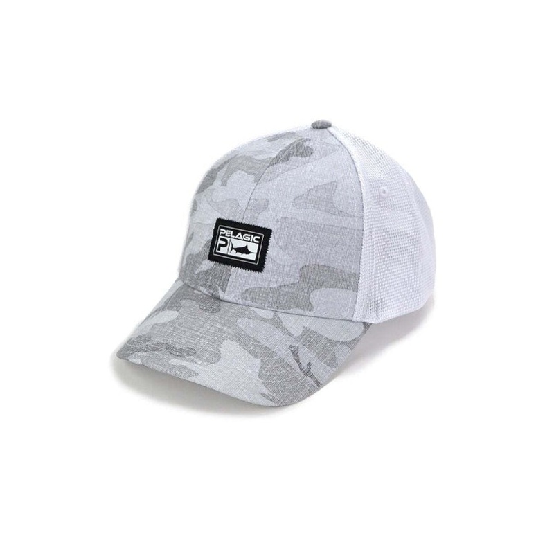 Pelagic Cap The Slide Offshore Fish Camo White
