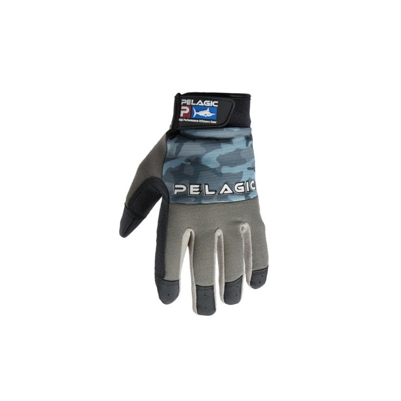 Pelagic End Game Pro Gloves Fish Camo Light Grey