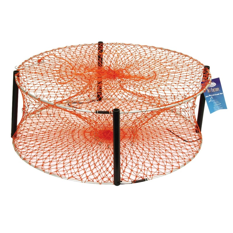 Jarvis Walker Pro Round Crab Pot – 4-Entry HD Mesh – PVC Uprights