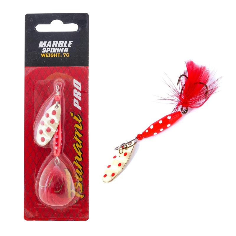 Tsunami Marble Spinner|Red|3.5g|7g