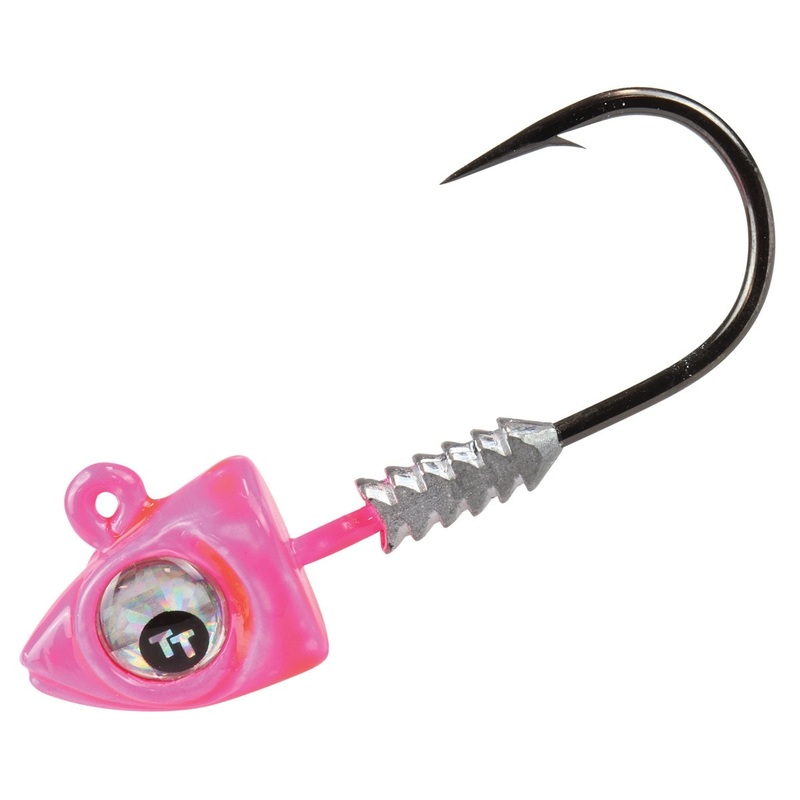 TT Jighead Big Eyez 3/4oz|7/0 Black Glow Eyez|7/0 Sil/Black Back Glo Eyez|7/0 Pearl/Blue Back Sil Eyez|7/0 Chartreuse Red Eyez|7/0 Pink Silver Eyez|3/4oz