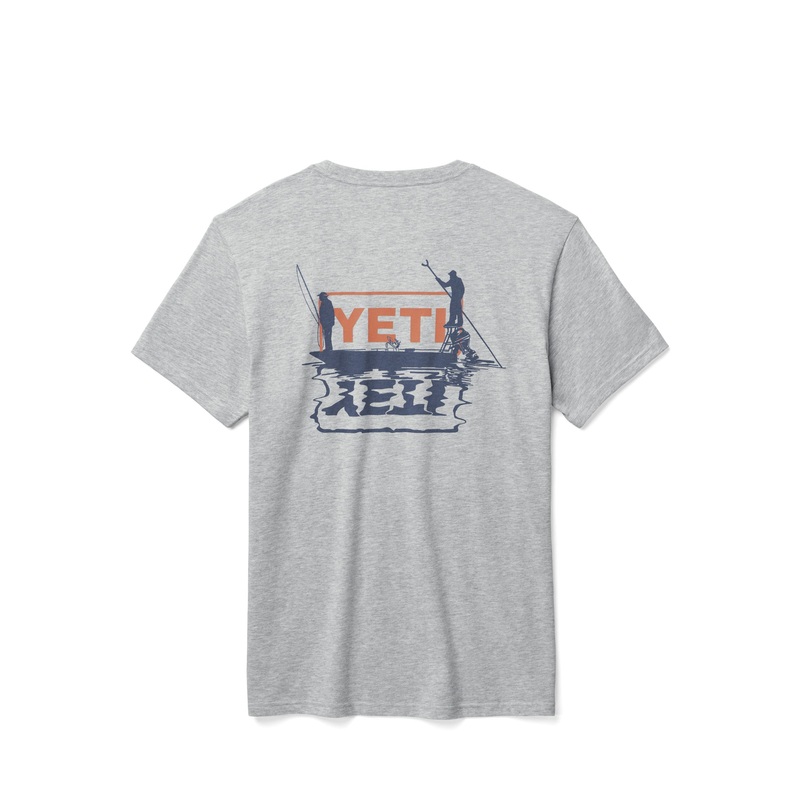 YETI Skiff Short Sleeve Tee Heather Grey