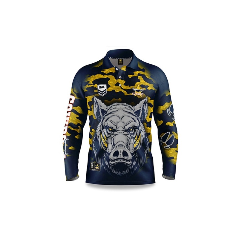 NRL Cowboys Razorback Outback Shirts – Adult