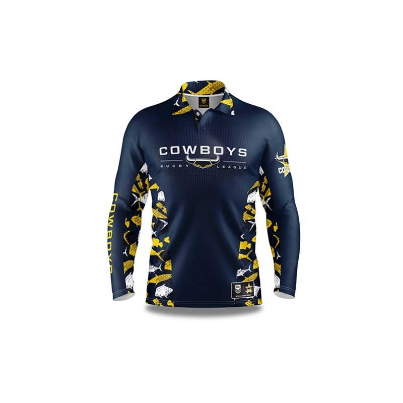 NRL Cowboys ‘Reef Runner’ Fishing Shirt – Adult