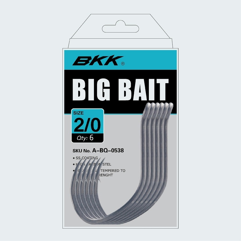 BKK Big Bait Fishing Hook||2/0||3/0||4/0||5/0||6/0||7/0||8/0|9/0|6pk|5pk|4pk|3pk