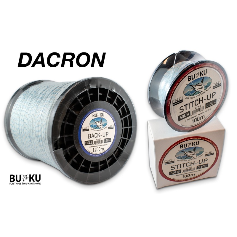 Buku Dacron|50lb/22.8kg|80lb/36.4kg|130lb/59.1kg|200lb/91kg|100m – 110Yds|1200m – 1313Yds