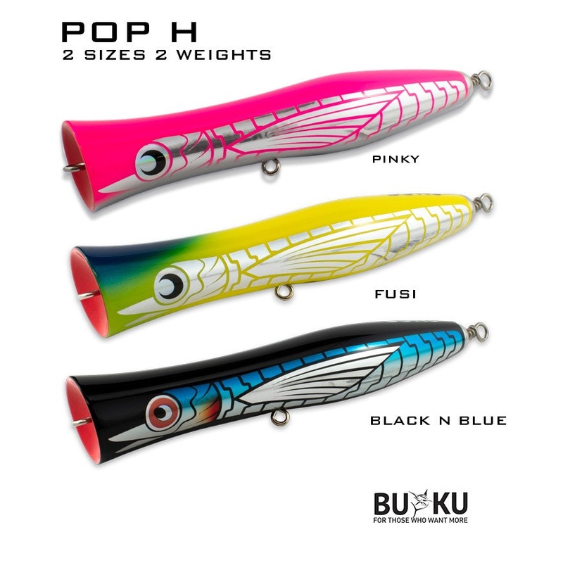 Buku Lures Pop H|Buku |Pinky|Buku |Fusi|Buku |Black-n-Blue|190mm|210mm