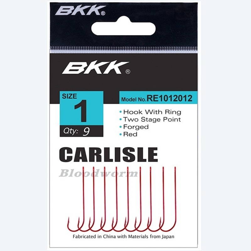 BKK Red Carlisle Bloodworm-R||1|10|12||2||4||6||8||1/0||2/0|9pk|10pk|8pk