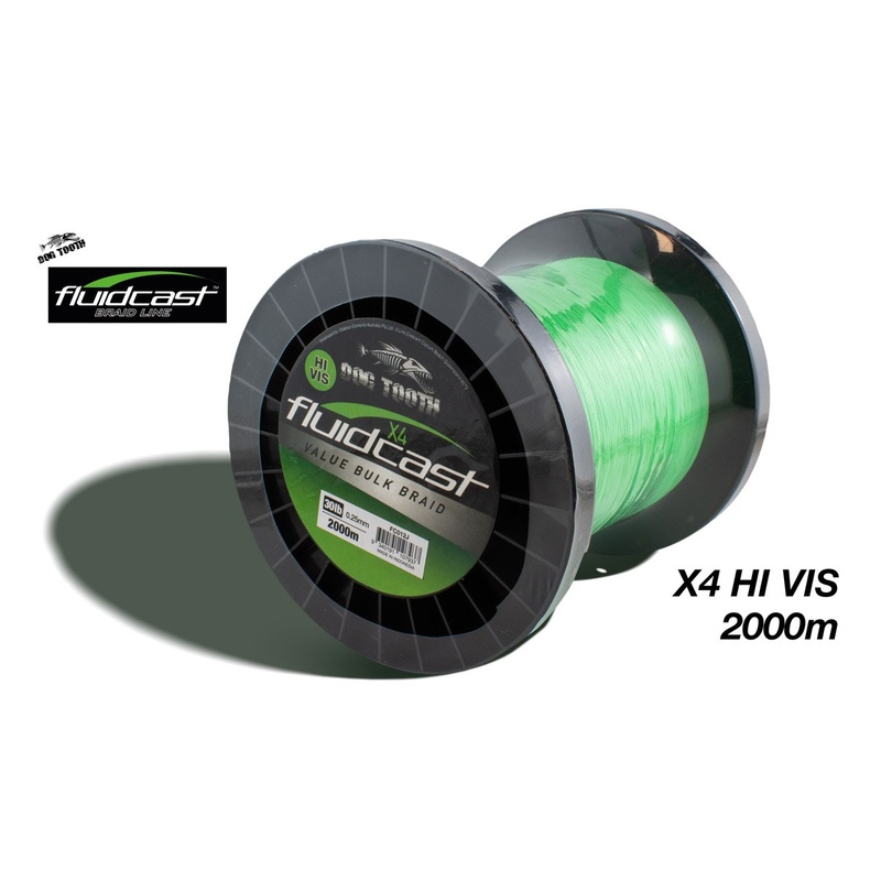 Dog Tooth Fluidcast Braid – Hi Vis Green