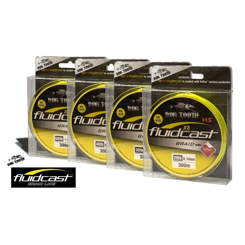 Dog Tooth Fluidcast Braid – Hi Vis Yellow X8