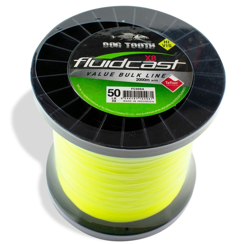 Dog Tooth Fluidcast Braid – Hi Vis Yellow X8 2000m
