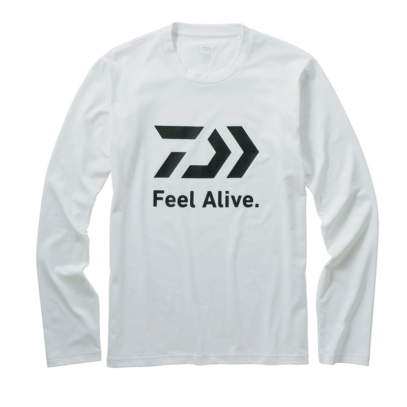 DAIWA L/S FEEL ALIVE T SHIRT- WHITE