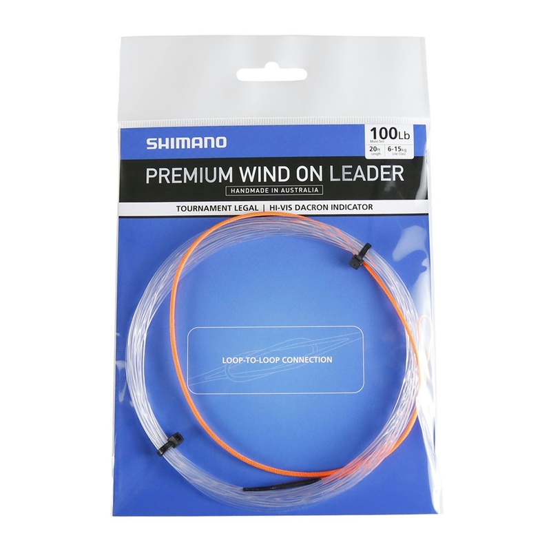 Shimano Wind-On Leader|80Lb X 20Ft|100Lb X 20Ft|150Lb X 20Ft|200Lb X 20Ft|300Lb X 20Ft|400Lb X 20Ft
