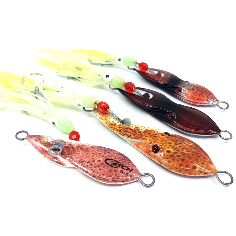 Catch Boss Squid Inchiku Jig|DUSTY SHADOW|60g