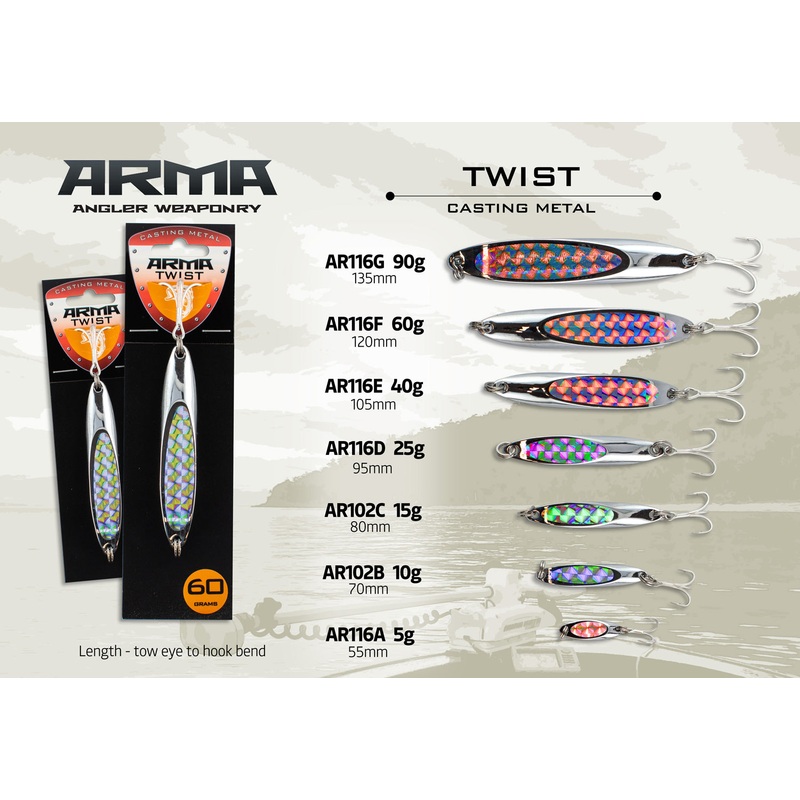 Arma Twist|Twist|5g|10g|15g|25g|40g|60g|90g