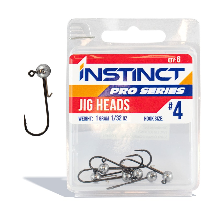 Instinct Pro Jig Heads||4||2||1||1/0||2/0||3/0||4/0|1 gram|2.5 grams|5 grams|7 grams|10 grams|14 grams|18 grams|21 grams|24 grams