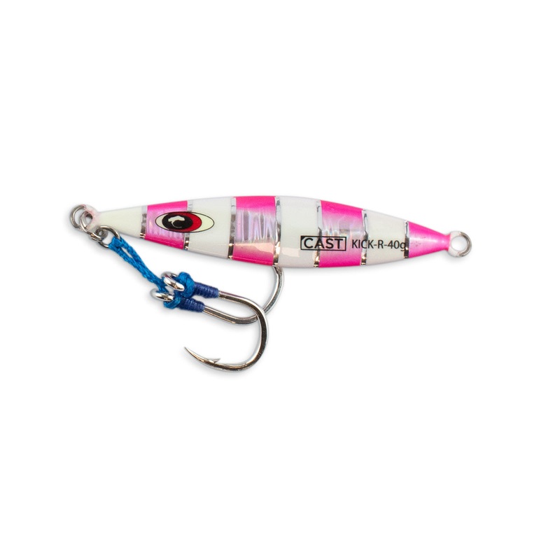Kick R Jig – Twin Assists|Kick R – Twin Assists|Pink Flash|Mini Pilly|Fusi|Venus Tusky|Barcheek|40 gram|60 gram|80 gram|100 gram|125 gram|150 gram