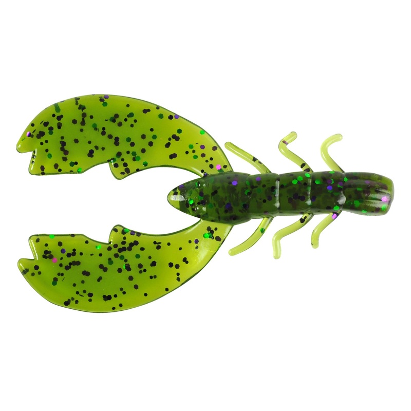 BERKLEY CHIGGER CRAW|Black Blue Fleck|Green Pumpkin|Watermelon Candy|Watermelon|Alabama Craw|Black Red Flake|Blue Craw|GOAT|Grunge|Labatt|Okeechobee Craw|Pumpkin Green Flake|Summer Craw|3″|4″