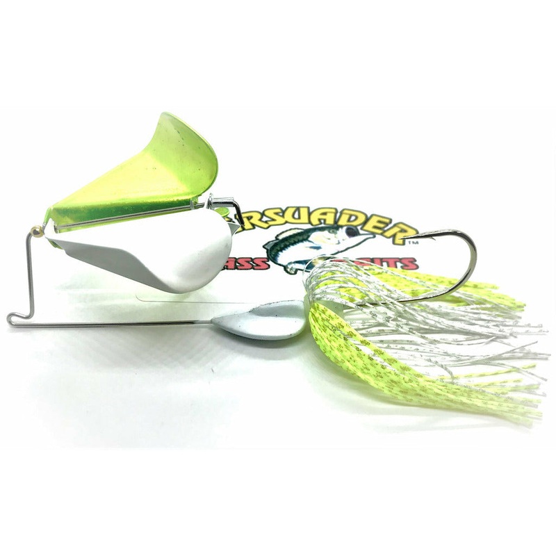 PERSUADER FOUR WAY 1/2 OZ|White/ Chartreuse Four Way|Silver|Black/Red|White|Black