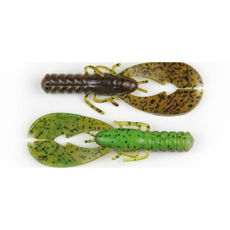 X ZONE LURES MUSCLE BACK CRAW|Black Red Flake|Peanut Butter and Jelly|Black Blue Laminate|Summer Craw|Okeechobee Craw|Bama Craw|Green Pumpkin Black Flake|Watermelon Red Flake|Black Blue Flake|Perch|309|Green Pumpkin Purple Green|Border Craw|Houdini|Red Bu