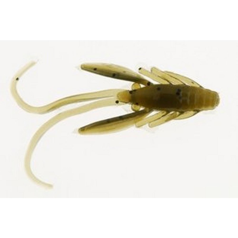 BERKLEY POWERBAIT POWER NYMPH|Pearl Olive Shad|Yellow & Orange