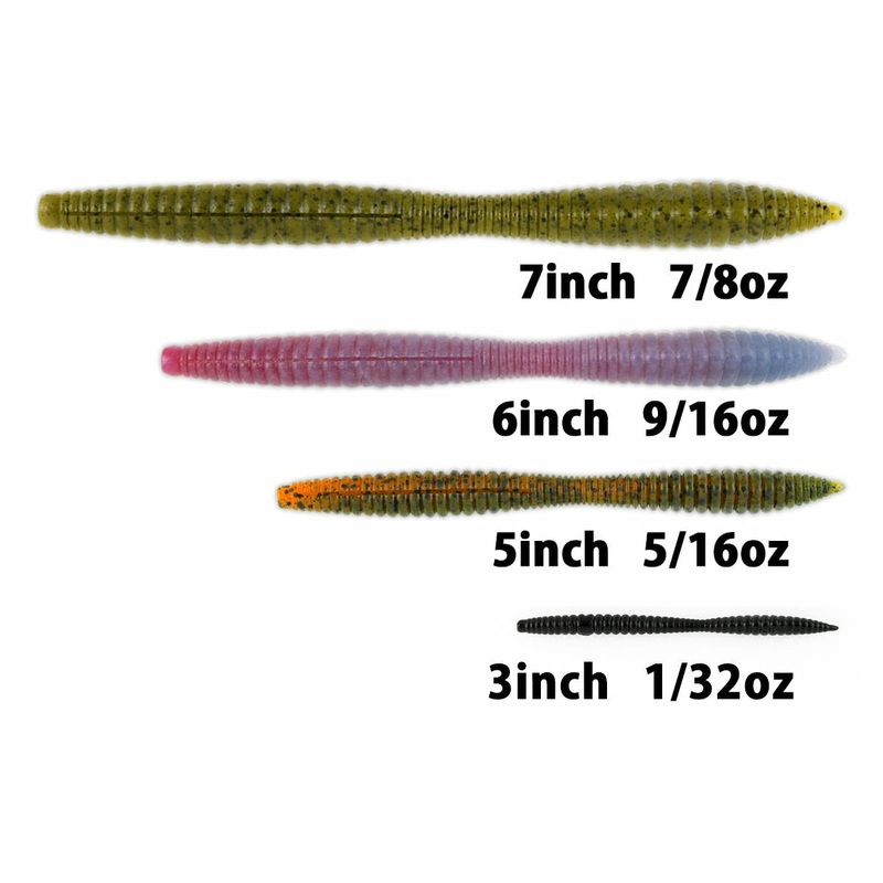 DEPS REBOUND STICK||02 Watermelon Seed||06 Black||12 Green Pumpkin||16 Chartreuse||28 Scuppernong||71 Green Pumpkin Blue Flake||141 Sakura Baby||143 Worm||123 Green Pumpkin Blue Flake/Smoke Blue||136 Baby Bass Chart/Blue Flake||141 Baby Cherry Blossom/Blu
