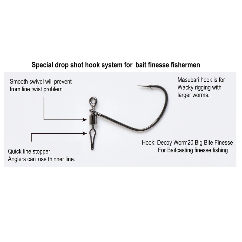 DECOY WORM120 HD MASUBARI HOOKS
