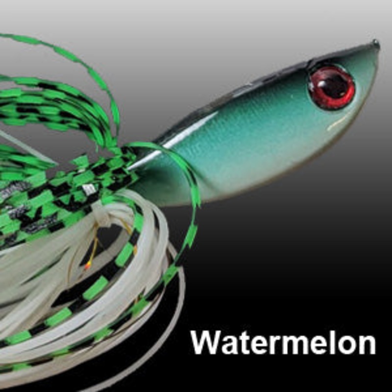 MCCOY V-TWIN SPINNER BAIT|Charteuse/White|White|Watermelon|Shad