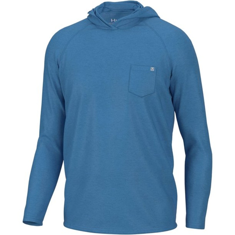 HUK WAYPOINT HOODIE|Azure Blue|Night Owl|Medium|Large|XL|XXL|XXXL