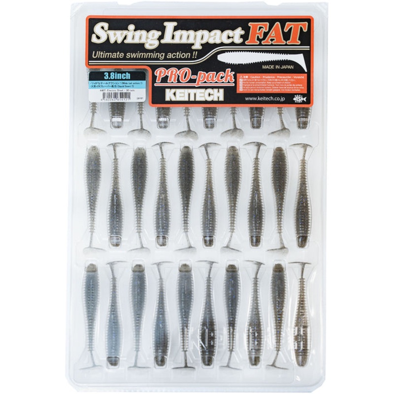 KEITECH FAT SWING IMPACT 3.8 SWIMBAIT  PRO PACK 30PK