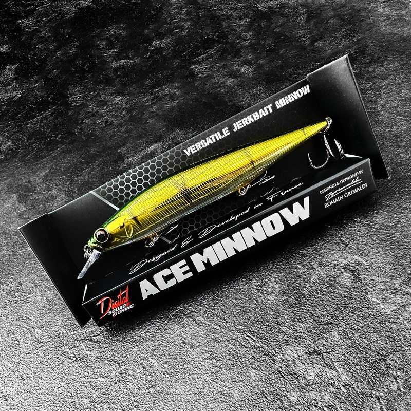 DIGITAL SQUAD ACE MINNOW 108F|Bright Sexy Shad|YG Perch|Galactic Bleak|MAT Firetiger|Infernal Craw|MAT Albino