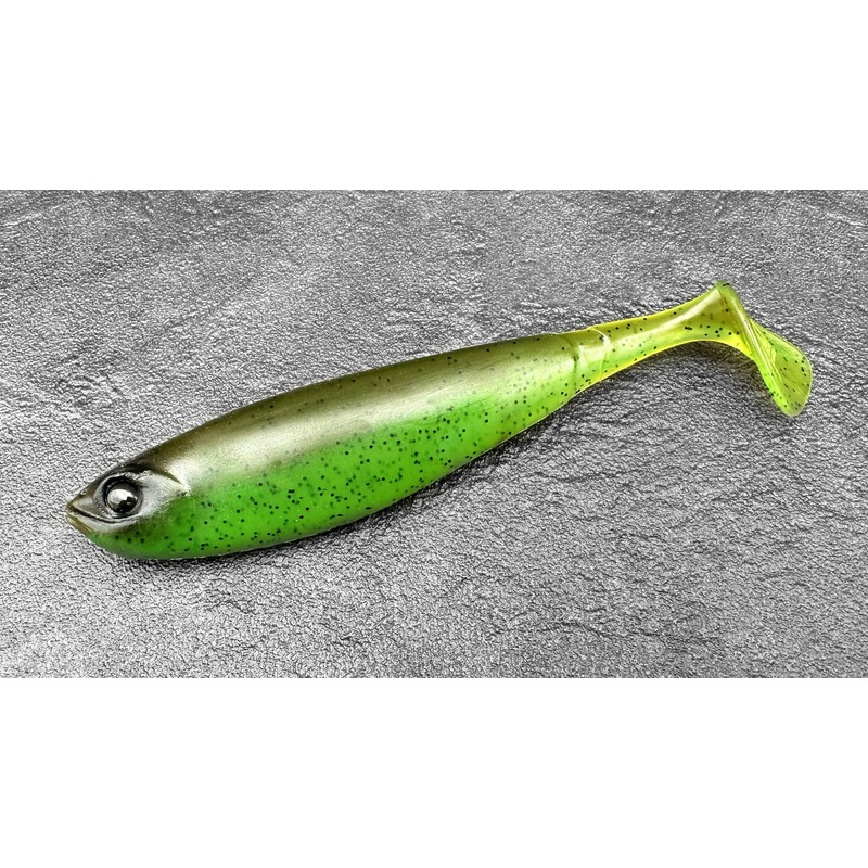 DIGITAL SQUAD DOZ SHAD 5.3|Fire Green Pumpkin|Neutral Cream|Half Ayu